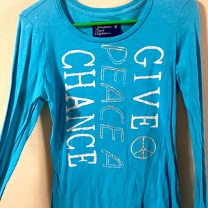 American Eagle Outfitters Long Sleeve Tee, Jr's Lg